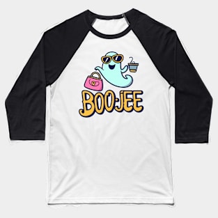 Cute And Funny Ghost Halloween Boujee Boo-Jee Design Baseball T-Shirt